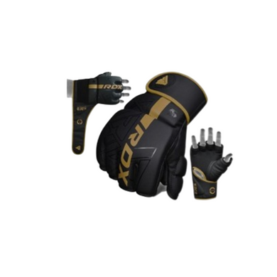 RDX F6 MMA Grappling Gloves- BLACK/GOLD