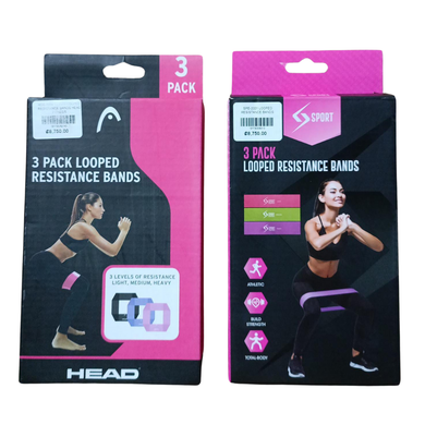 3 Pack Looped Resistance Bands