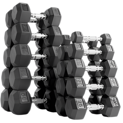 Full Set de Mancuernas Hexagonales 2,100 LBS
