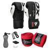 Combo Guantes RDX F4 con botella, cuerda, paño, bucal y vendas Everlast