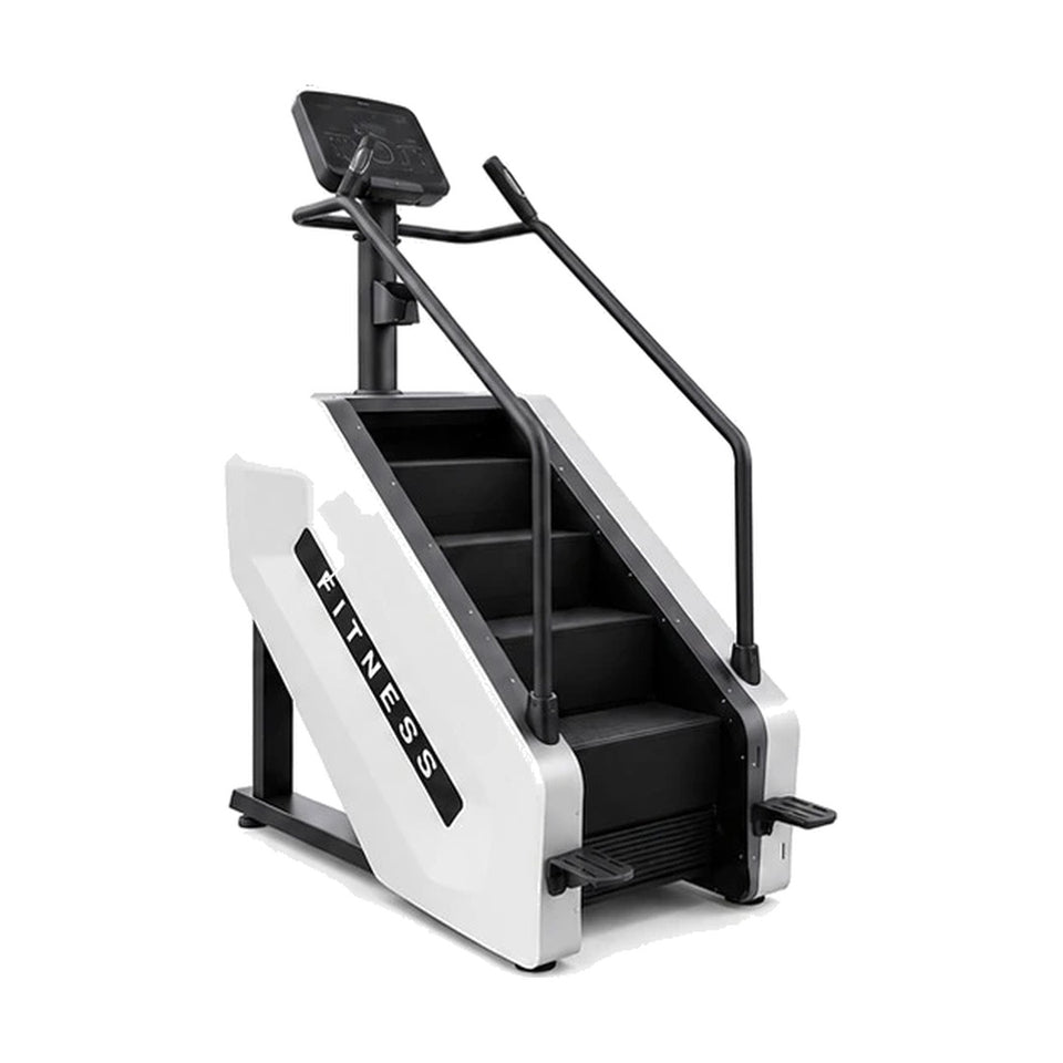 Escaladora eléctrica fitness blanca con negro