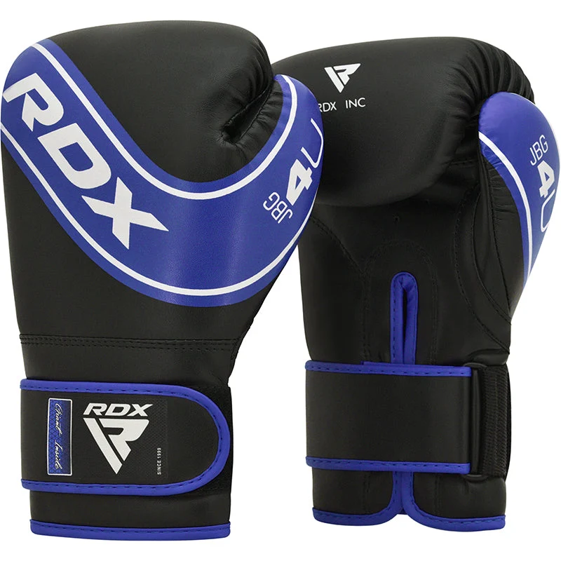 Guantes de boxeo RDX 4B Robo Kids JBG negro con azul - MMA Equipamientos CR