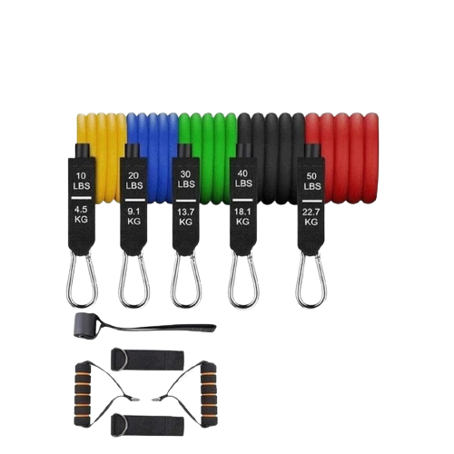 Set de ligas con 11 piezas/ 150 libras de resistencia